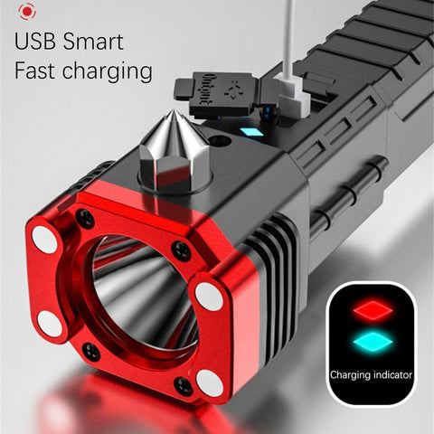 Multifunction 8in1 Portable Led Flashlight Rechargeable LED Torch Flashlight